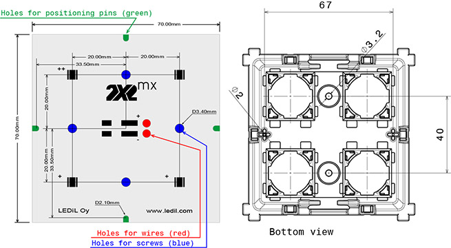 florentina-2x2 pcb layout