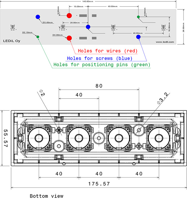 florentina-4x1 pcb layout