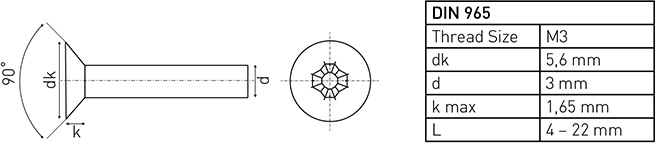 2x6 din965 screw