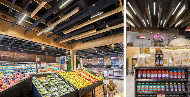 Supermarket lighting with LEDiL FLORENCE-1R-Z2T25 optics_01