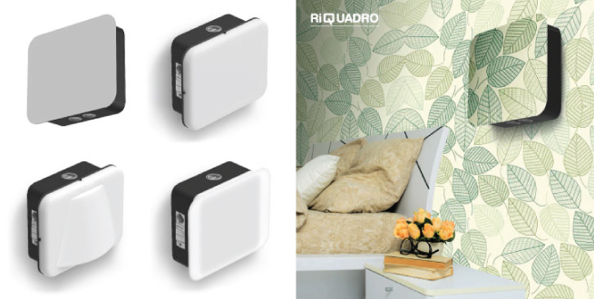 RiQuardo modular bedhead lighting system by Rimani using LEDiL RONDA-WAS optics