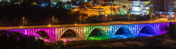 Boos Lighting using LEDiL optics in architectural bridge lighting