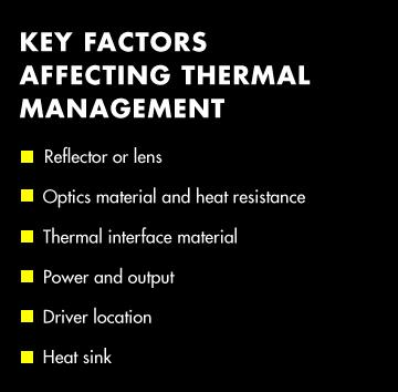 Things to take into consideration in luminaire thermal design