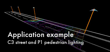 LEDiL_STRADA-2X2-5050-T2-R_Application_example_C3_street_and_P1_pedestrian_lighting_with_LEDiL_optics